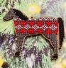Сами с усами. Набор для вышивания "Лошадка серая в красное сердечко", 12,5х10,5 см, арт. С190-02