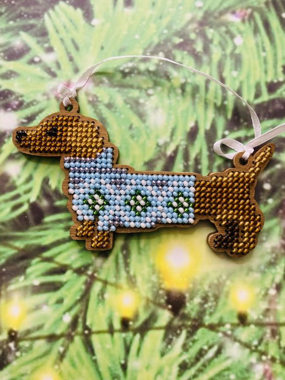 Сами с усами. Набор для вышивания "Такса "Оттепель. Ромбы", 10х6, арт. С007-11 