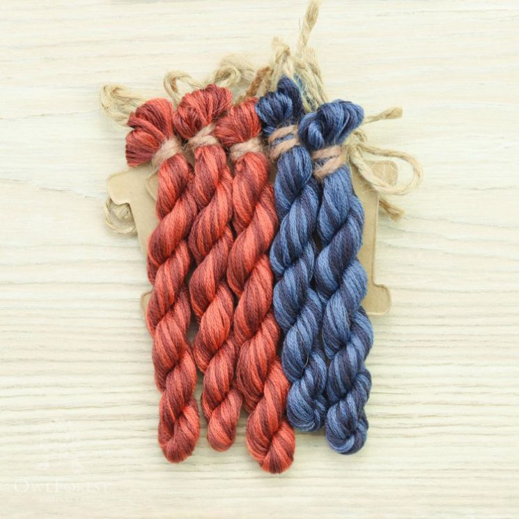 НМул-МГ121-1-3282 Набор ниток OwlForest для схемы «Прописная буквица» (DMC)