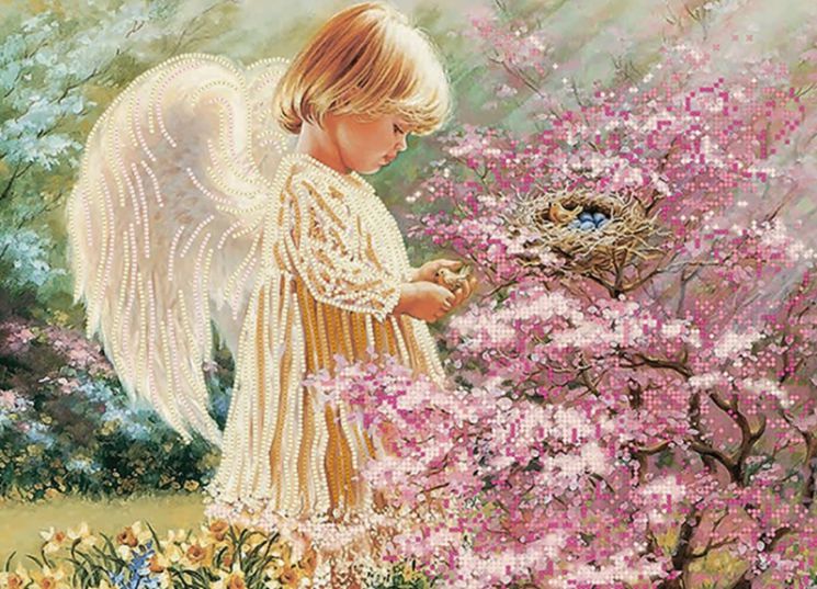 КБ-326 Схема для вышивания бисером ТМ Наследие "Ангел заботы"